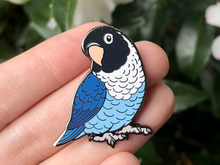 Load image into Gallery viewer, Masked Lovebird - Blue - Hard Enamel Pin