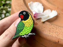 Load image into Gallery viewer, Masked Lovebird - Green - Hard Enamel Pin