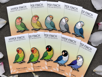 Fischer's Lovebird Enamel Pin