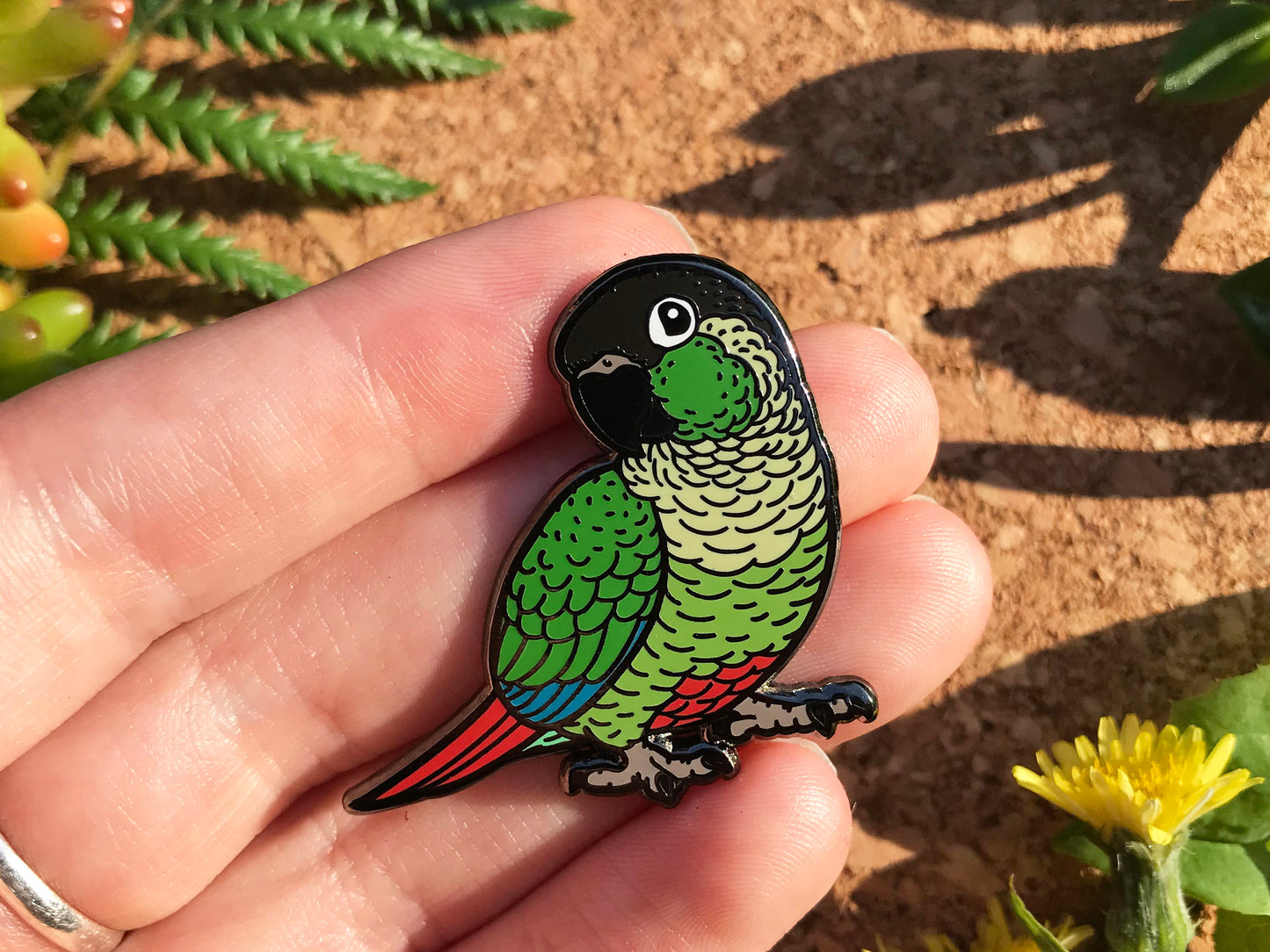 Green-cheeked Conure Enamel Pin