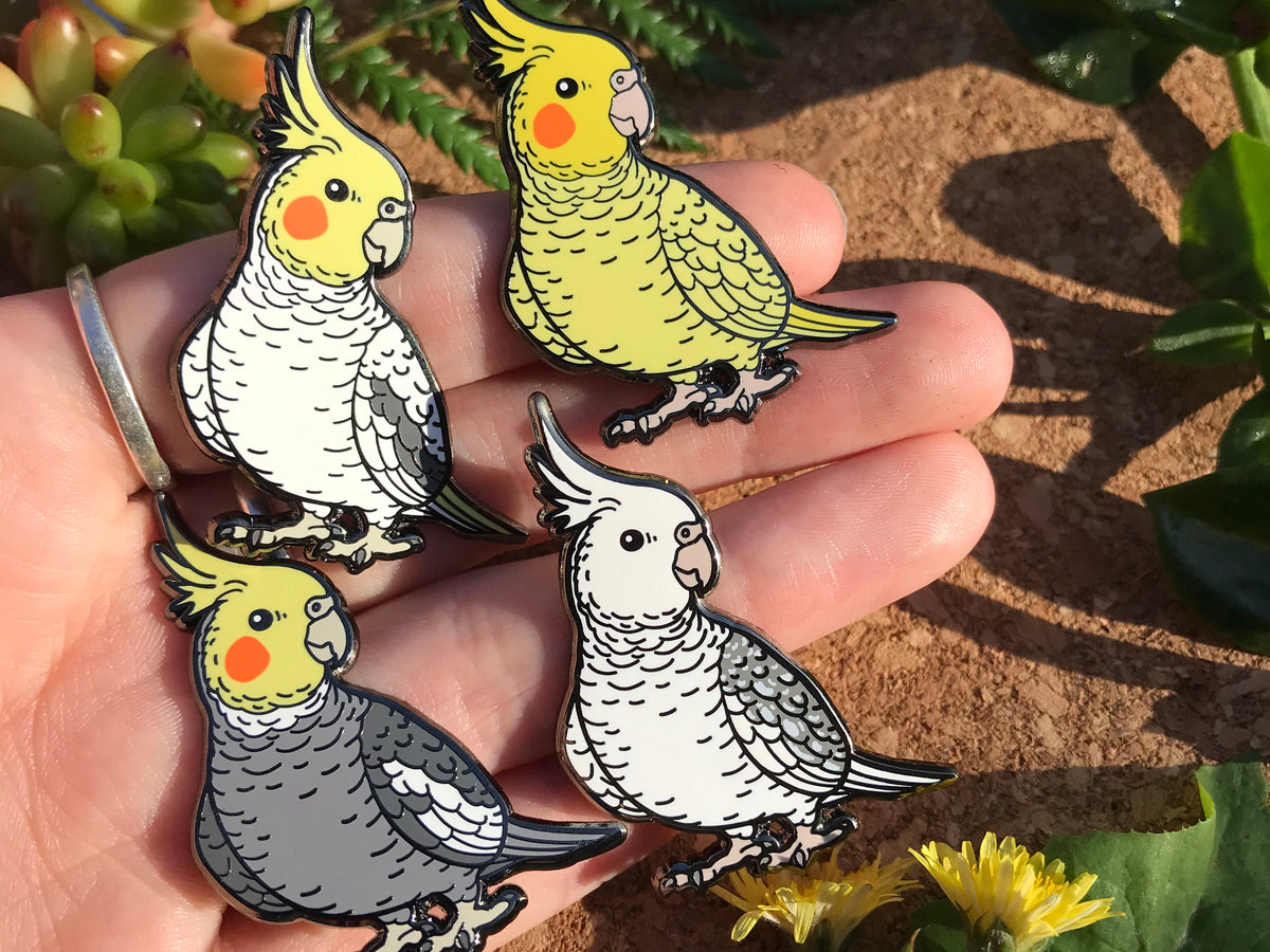 Cockatiel Enamel Pin
