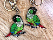Load image into Gallery viewer, Green Cheek Conure Keychain