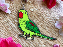 Load image into Gallery viewer, Alexandrine Parrot Keychain (Female)