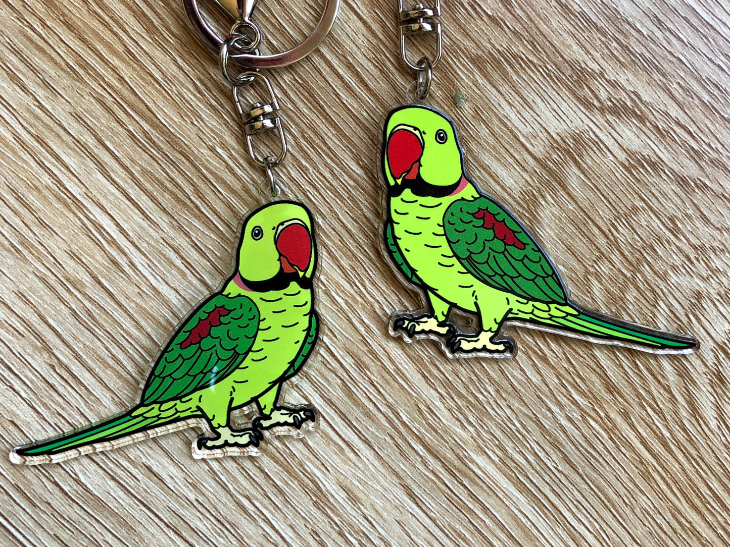 Alexandrine Parrot Keychain (Male)