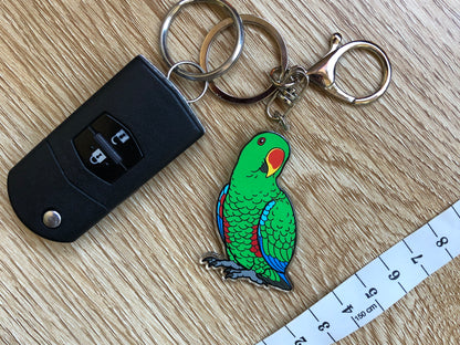 Eclectus Parrot Keychain (Male)