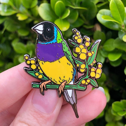 Gouldian Finch Enamel Pin