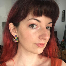 Load image into Gallery viewer, Rainbow Lorikeet Wooden Earrings