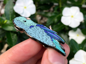 Bluee The Parrotlet Hard Enamel Pin
