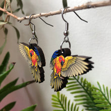Load image into Gallery viewer, Sun Conure Wooden Earrings