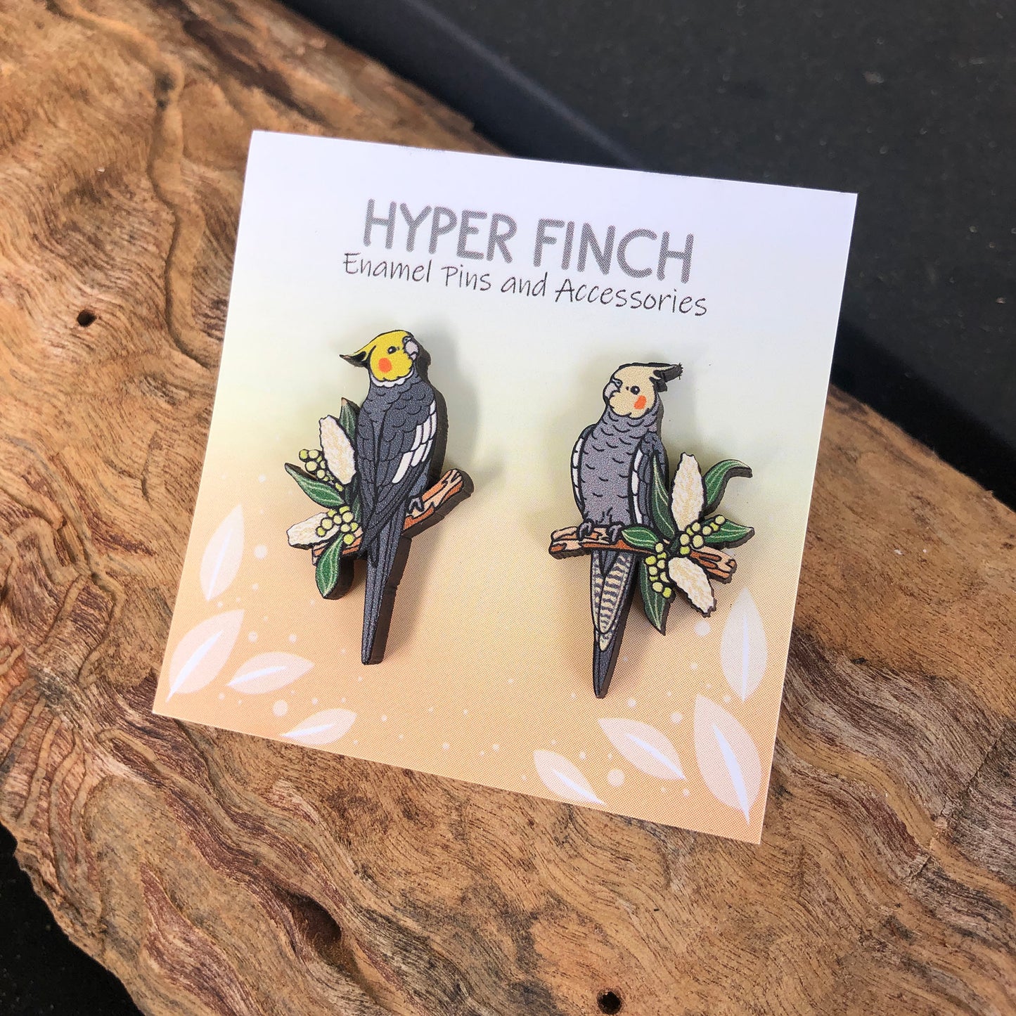 Cockatiel Wooden Earrings