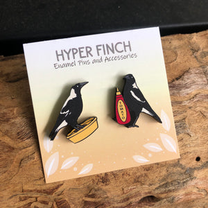 Magpie Pie Time Wooden Earrings
