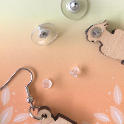 Tea For Toos Wooden Earrings