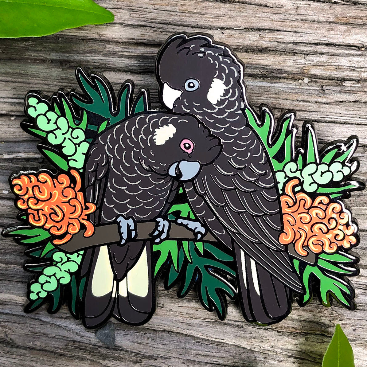 Carnaby’s / Short-billed Black Cockatoos Enamel Pin