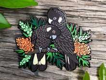 Load image into Gallery viewer, Carnaby’s / Short-billed Black Cockatoos Hard Enamel Pin