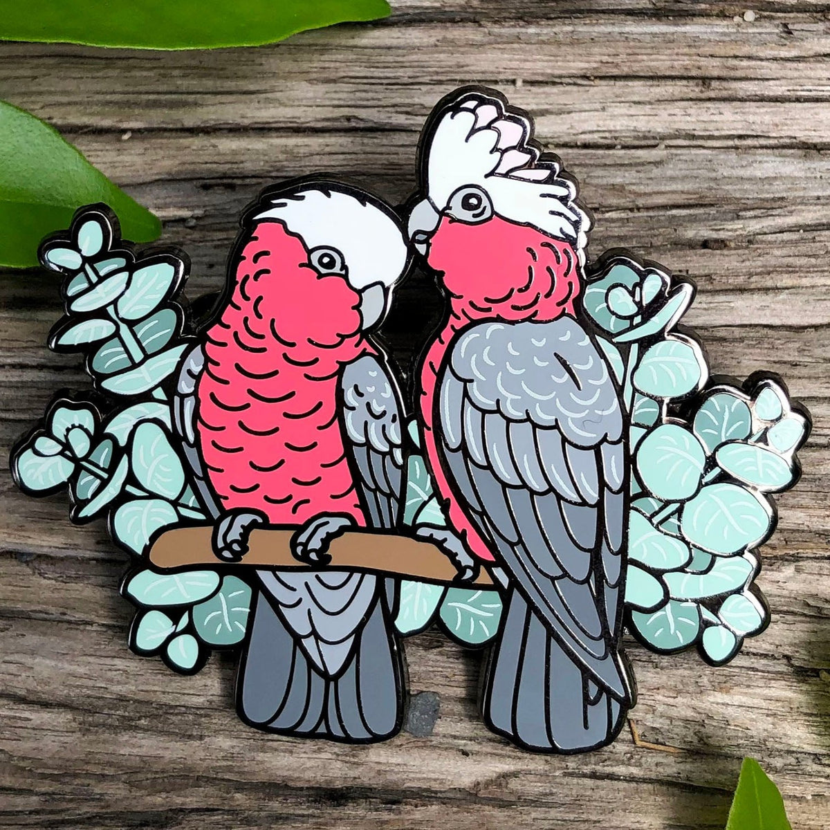 Galahs / Rose-breasted Cockatoos Enamel Pin