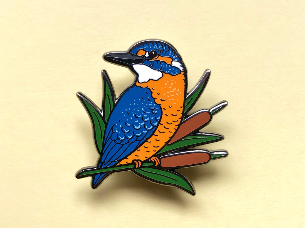 Common Kingfisher Hard Enamel Pin