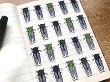 Load image into Gallery viewer, Mixed Cicada Mini Sticker Pack (20 pack)