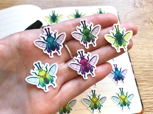 Rainbow Stag Beetle Mini Sticker Pack (20 pack)