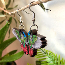 Load image into Gallery viewer, Green Cheek Conure Wooden Earrings