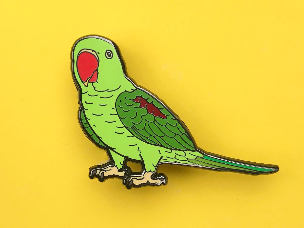 Alexandrine Parakeet Enamel Pin