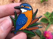 Load image into Gallery viewer, Common Kingfisher Hard Enamel Pin