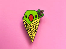 Load image into Gallery viewer, Peppermint Parrot I-Screams Hard Enamel Pin