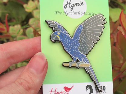 Hymie the Hyacinth Macaw Enamel Pin