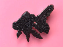 Load image into Gallery viewer, Black Moor Goldfish Hard Enamel Pin