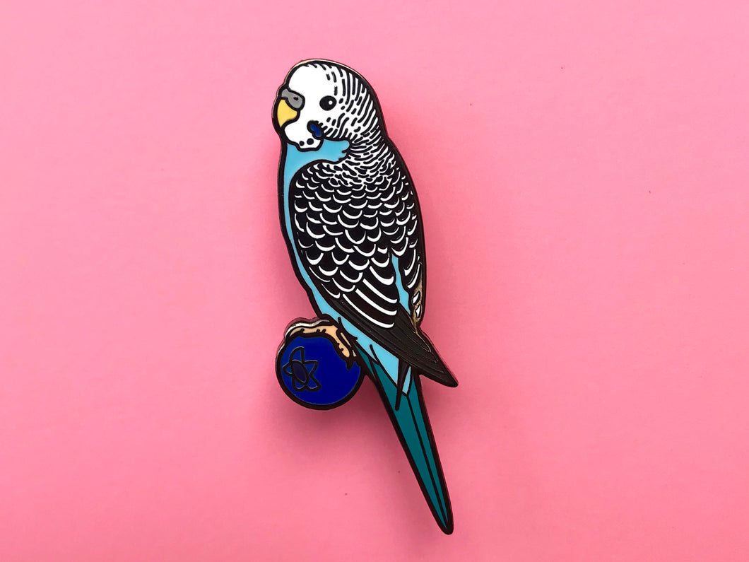 Blueberry The Budgerigar Hard Enamel Pin