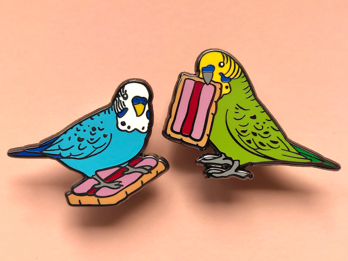 Budgie Bickie Break Enamel Pin Set