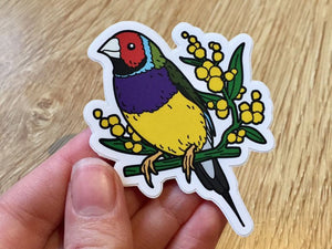 Gouldian Finch - Matte Vinyl Sticker
