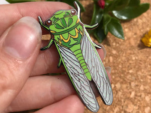 Green Grocer Cicada Hard Enamel Pin