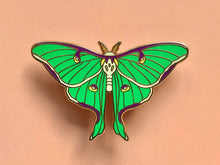 Load image into Gallery viewer, Luna Moth Hard Enamel Pin