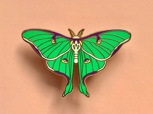 Luna Moth Hard Enamel Pin