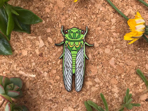 Green Grocer Cicada Hard Enamel Pin