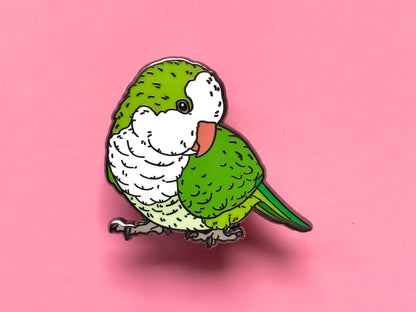 Lefty the Quaker Parrot Enamel Pin