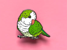 Load image into Gallery viewer, Lefty the Quaker Parrot Hard Enamel Pin