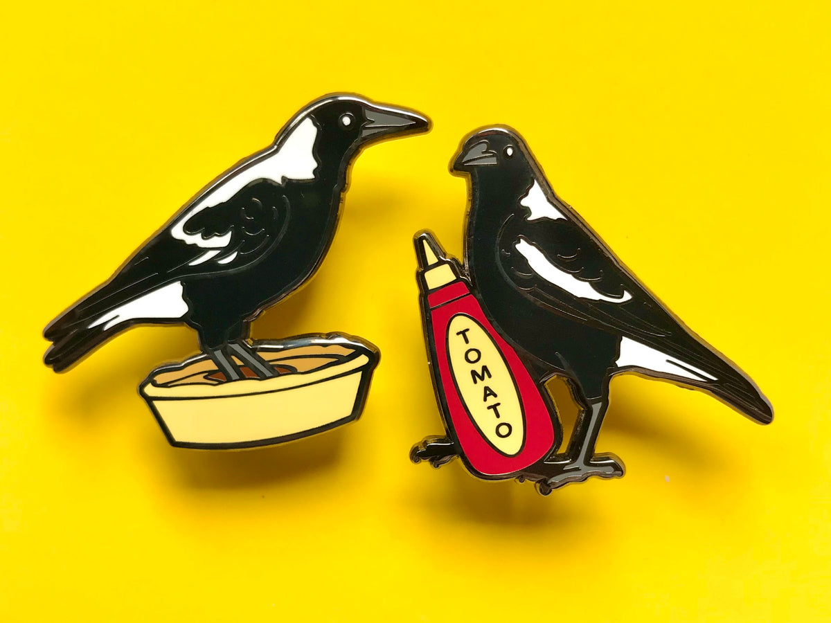 Magpie Pie Time Enamel Pin Set
