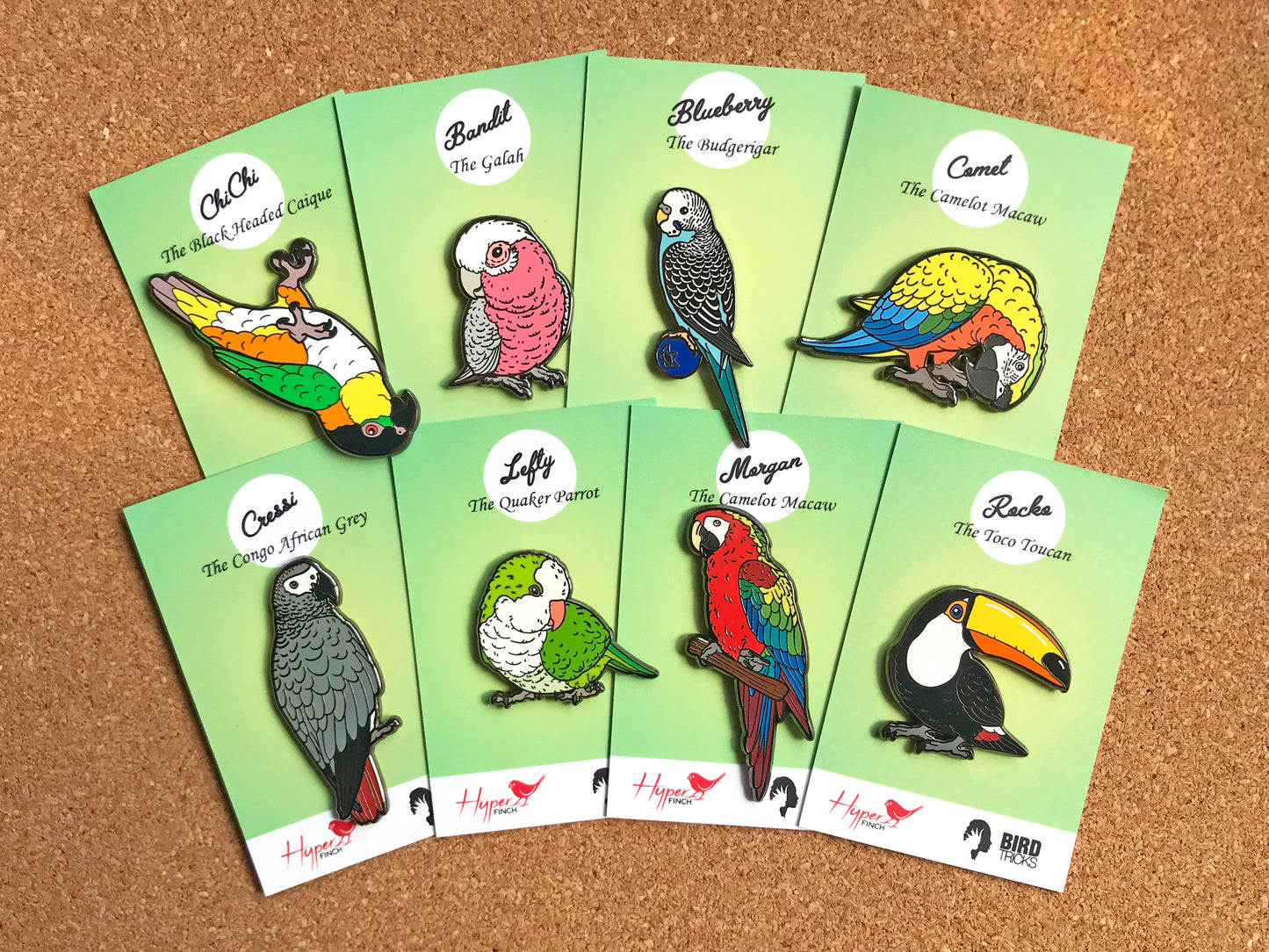 ChiChi The Black-headed Caique Enamel Pin