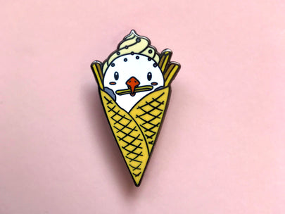 Salty Seagull Sundae I-Screams Enamel Pin