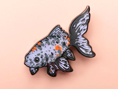 Shubunkin Goldfish Enamel Pin